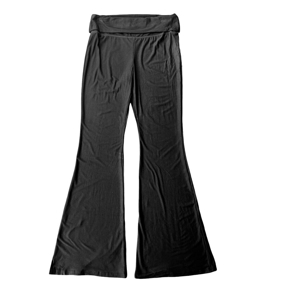 No Boundaries Black Flare Leggings Yoga Pants Womens L 12-14 Stretch NWT